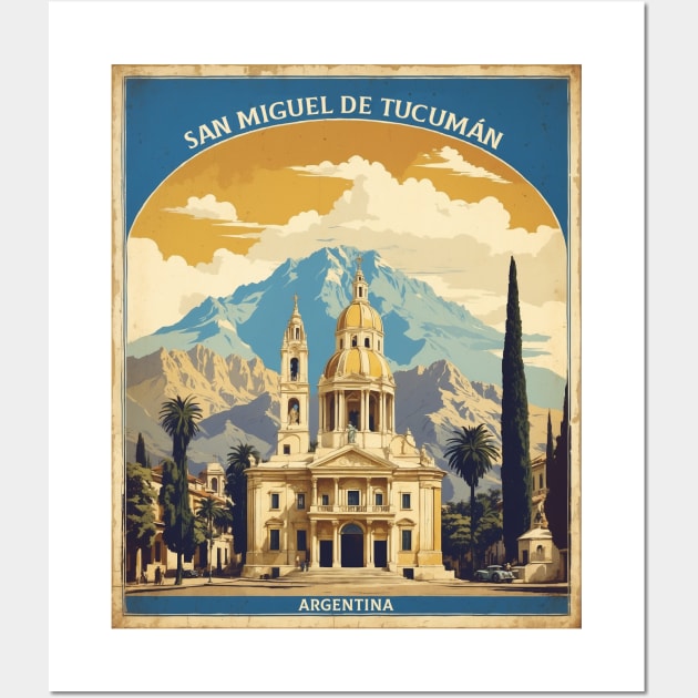 San Miguel de Tucuman Argentina Vintage Tourism Poster Wall Art by TravelersGems